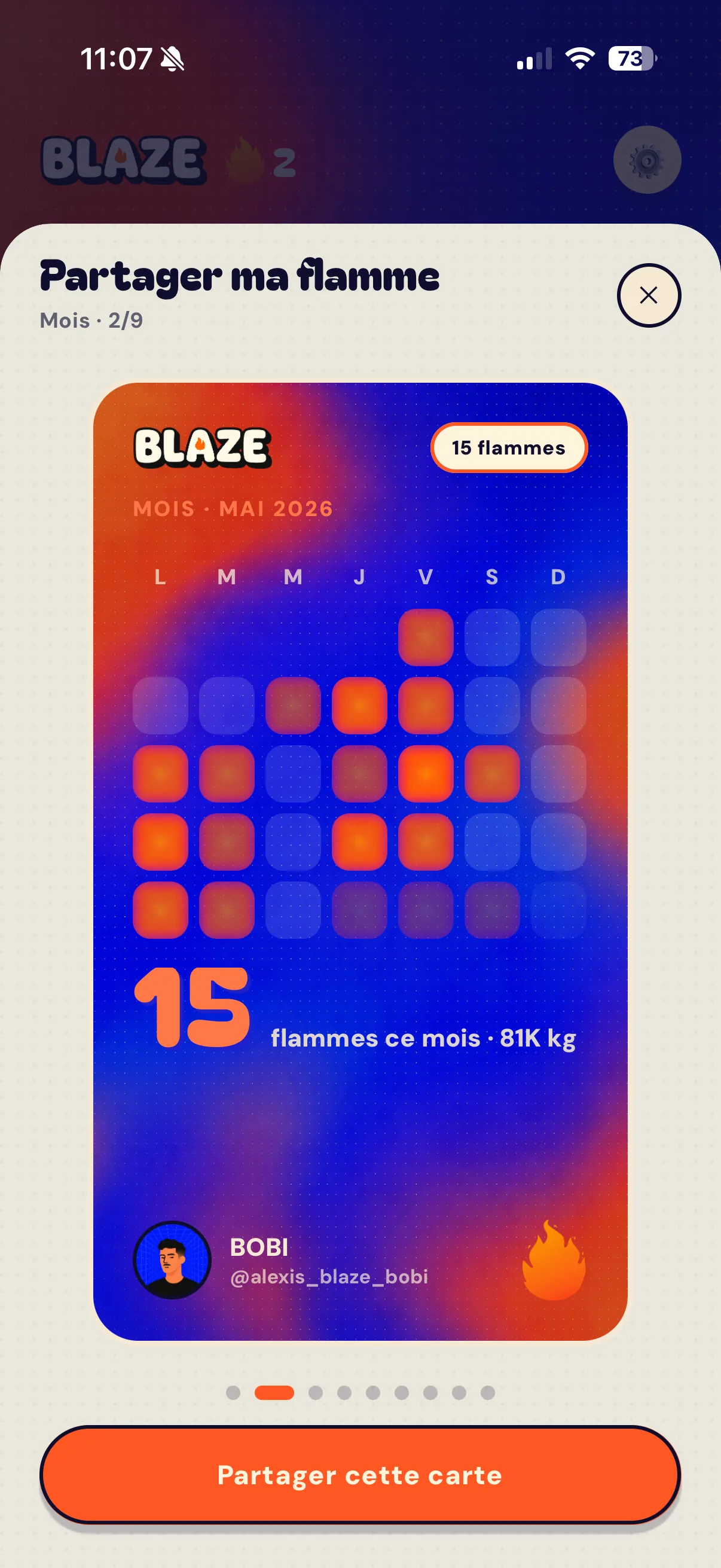 Carte de partage BLAZE